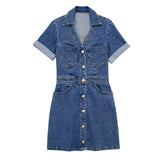 Kurzer Jeans-Jumpsuit mit Shorts